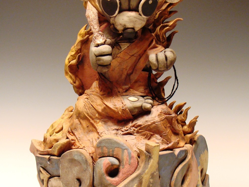 Bob Schultz - Ceramic Sculpture "I. Fudo Myoo", 2015