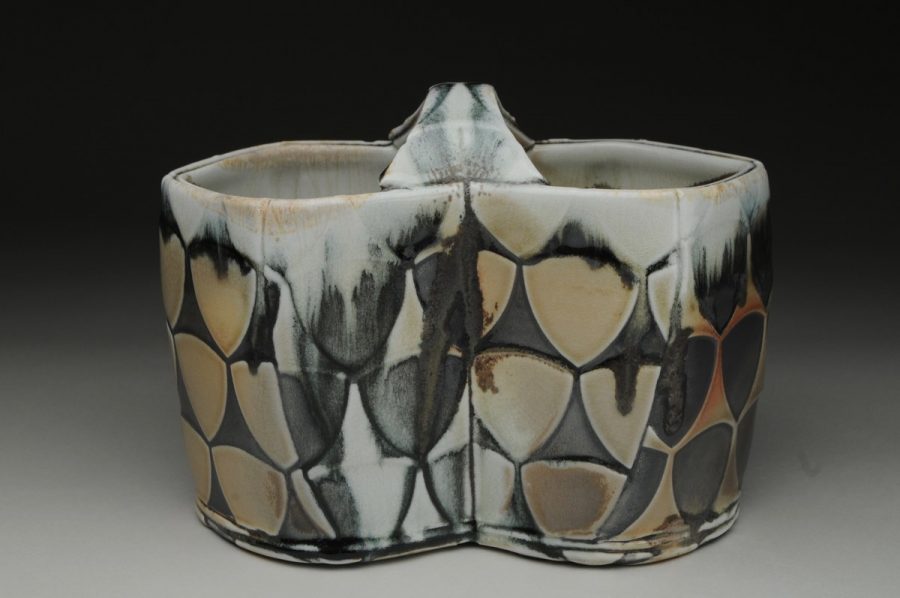 Three Petal Flower Basket - Material: Wood-fired Porcelain