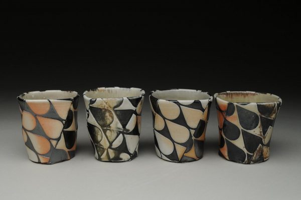 Drops of Bourbon Cups (individual) - Material: Wood-fired Porcelain