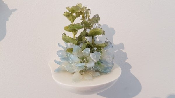 Floral Sculpture (Flower Wall Piece) No.9 - Reminiscent of spring flowers frozen in a snowstorm