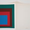 (Homage to the Square; Green Red Blue) - Geometric Composition