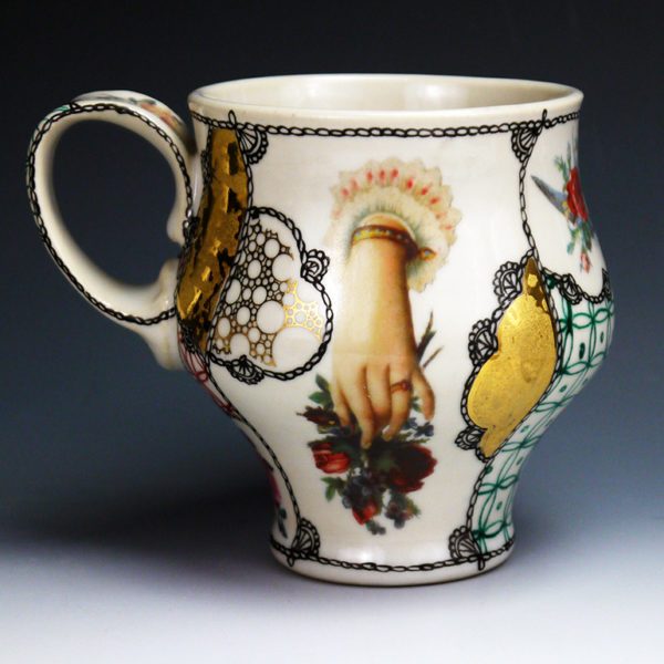 Kaffee Tasse (coffee cup), handpainted porcelain