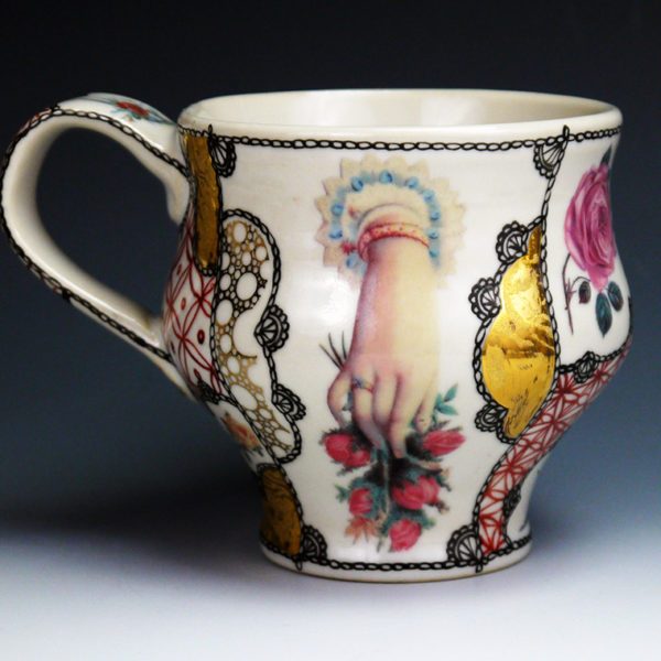 Kaffee Tasse (coffee cup), handpainted porcelain