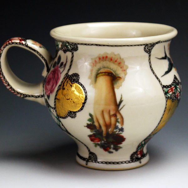Kaffee Tasse (coffee cup), handpainted porcelain