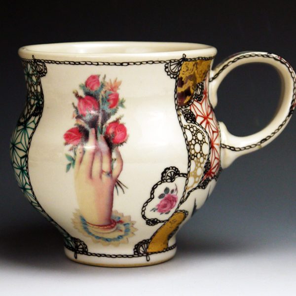 Kaffee Tasse (coffee cup), handpainted porcelain