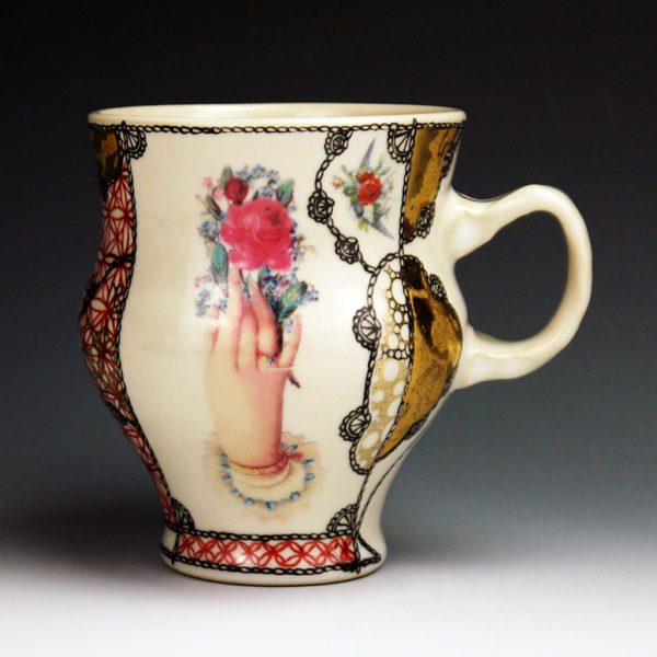 Kaffee Tasse (coffee cup), handpainted porcelain