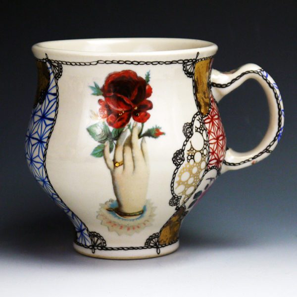 Kaffee Tasse (coffee cup), handpainted porcelain