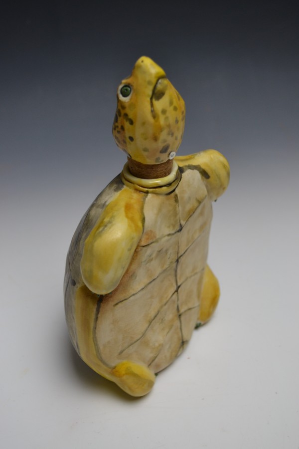 Yellow Spotted Turtle Flask - Title : Yellow Spotted Turtle Flask