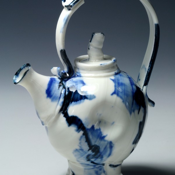 Cute Wheelthrown Pottery Teapot Stripy Tea Pot Ceramic Small 