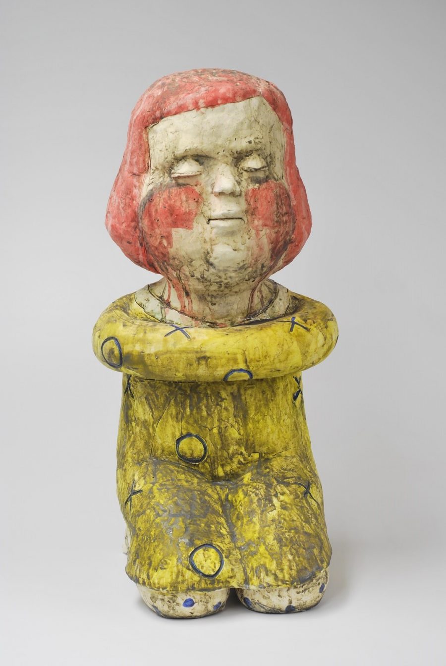 Seated figure (red head seated girl figure) - Title: Seated figure (red head seated girl figure)