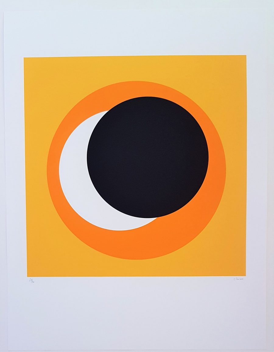 Black and Orange Circle (Cercle noir et orange) - Geneviève Claisse