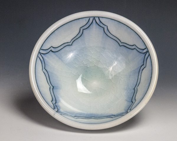 Blue Dish - Size: 2" x 5" x 5" - by Steven Young Lee