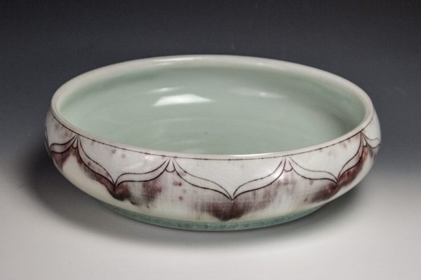 Red Blush Low Profile Bowl - Size: 1.75" x 8.5" x 8.5" - by Steven Young Lee