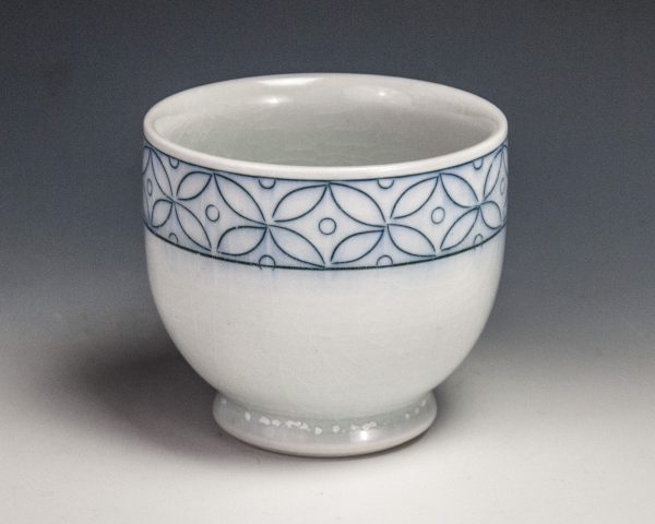Sgraffito Seed Cup - Size: 3.25" x 3.5" x 3.5" - by Steven Young Lee