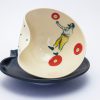 Title: Lithograph printed soup bowl with plate