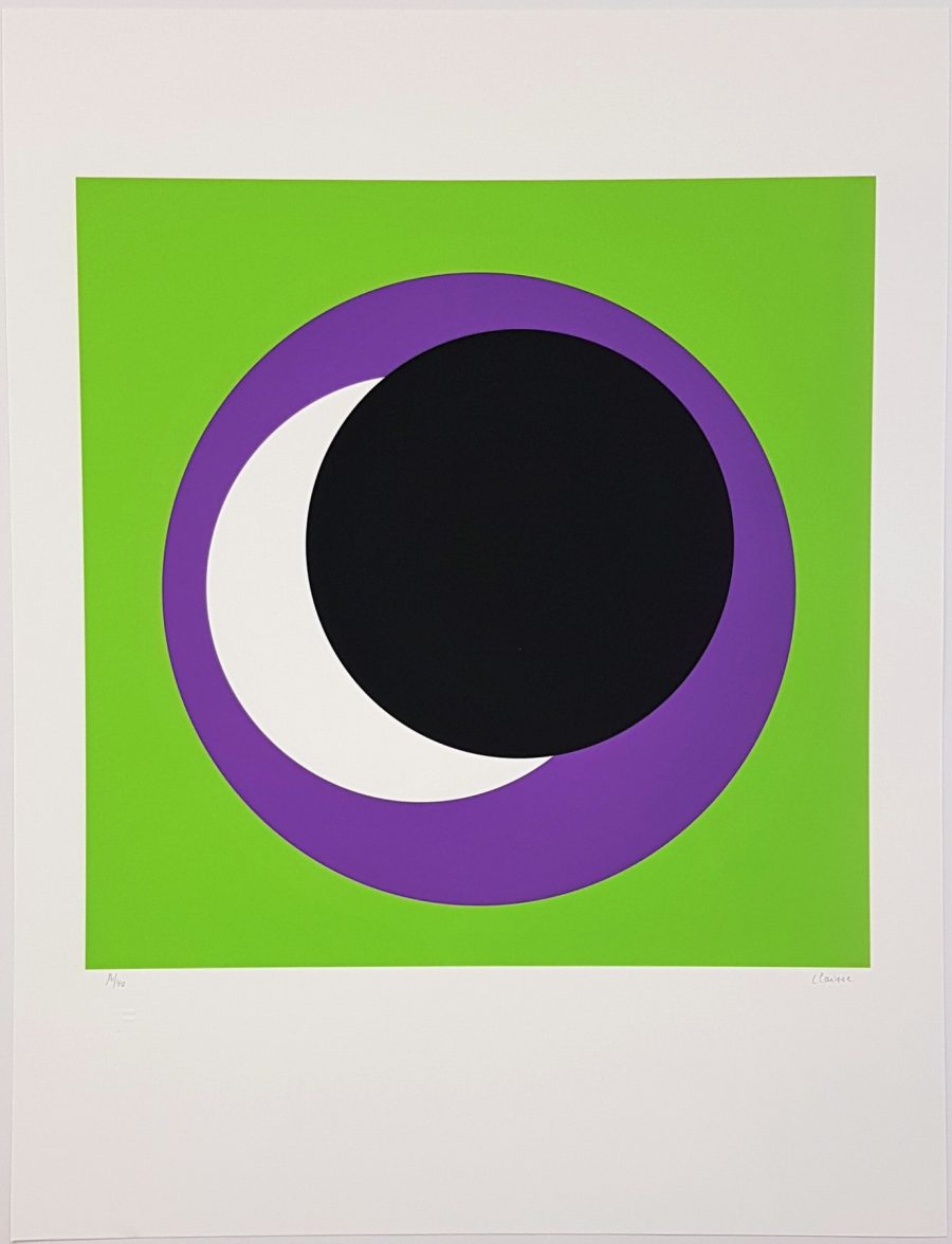 Black and Purple Circle (Cercle noir/lilas) - Geneviève Claisse