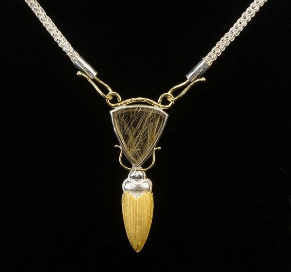 Jewel Beetle Necklace - Genevieve E Flynn          Title : Jewel Beetle Necklace