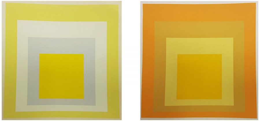 Hommage au Carre - 2 (two) Screenprints in brilliant Colors on wove paper
