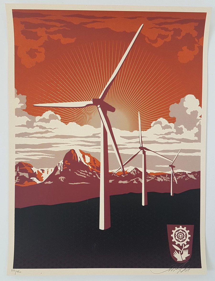 Windmill - Title of artwork: 'Flint Eye Alert Globe'