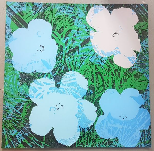 Flowers (Blue and Grey Hues - Pop Art) - Jürgen Kuhl