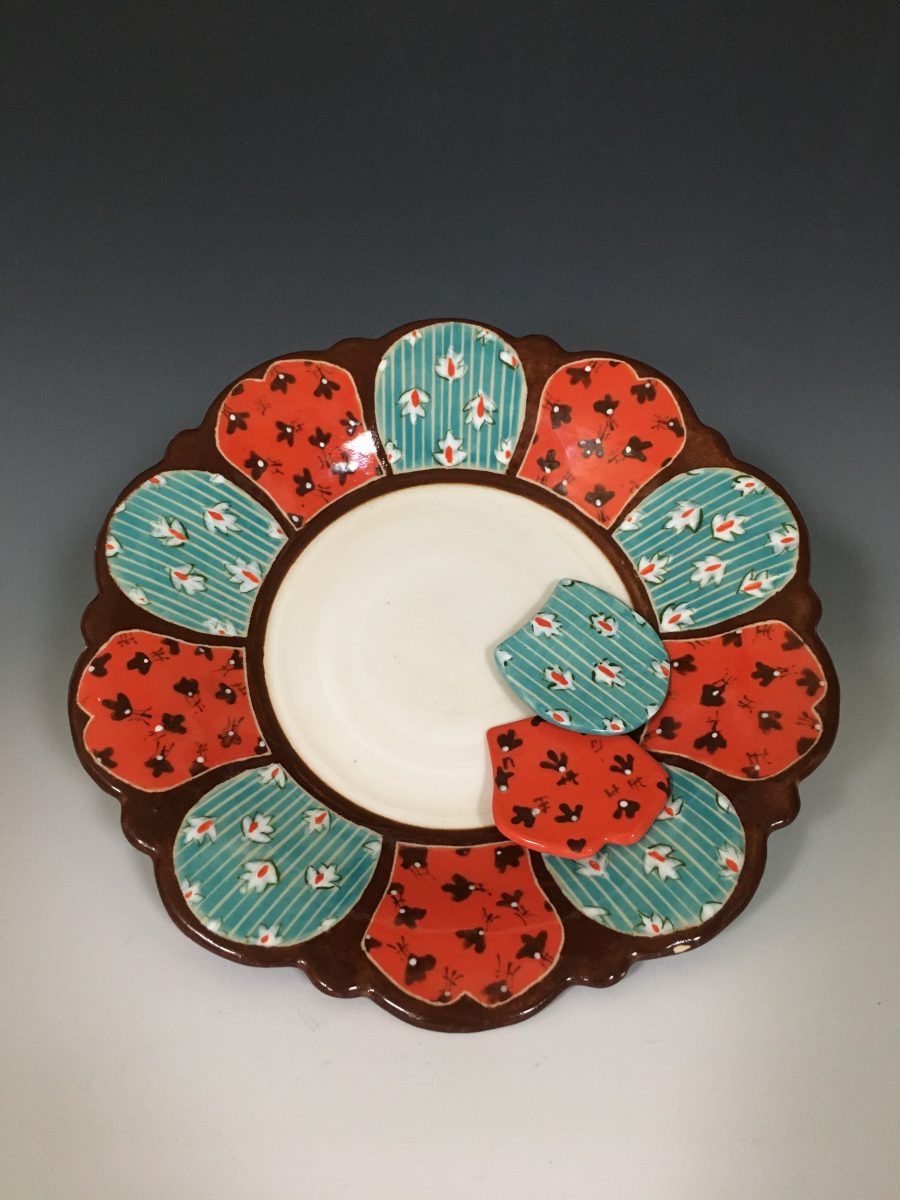 Brown 10 Petal Plate - Rachel Hubbard Kline