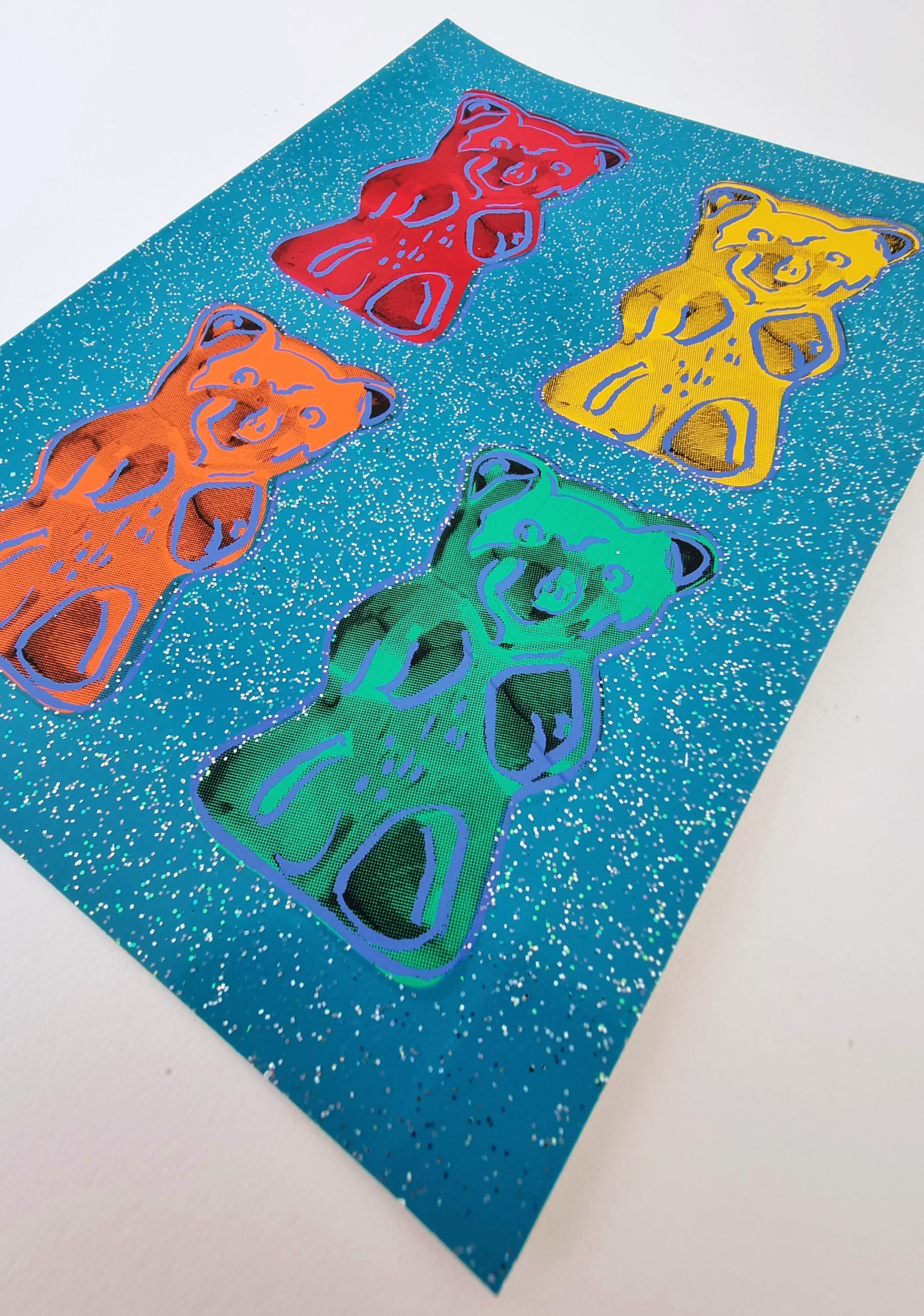 Color Silkscreen with Glitter