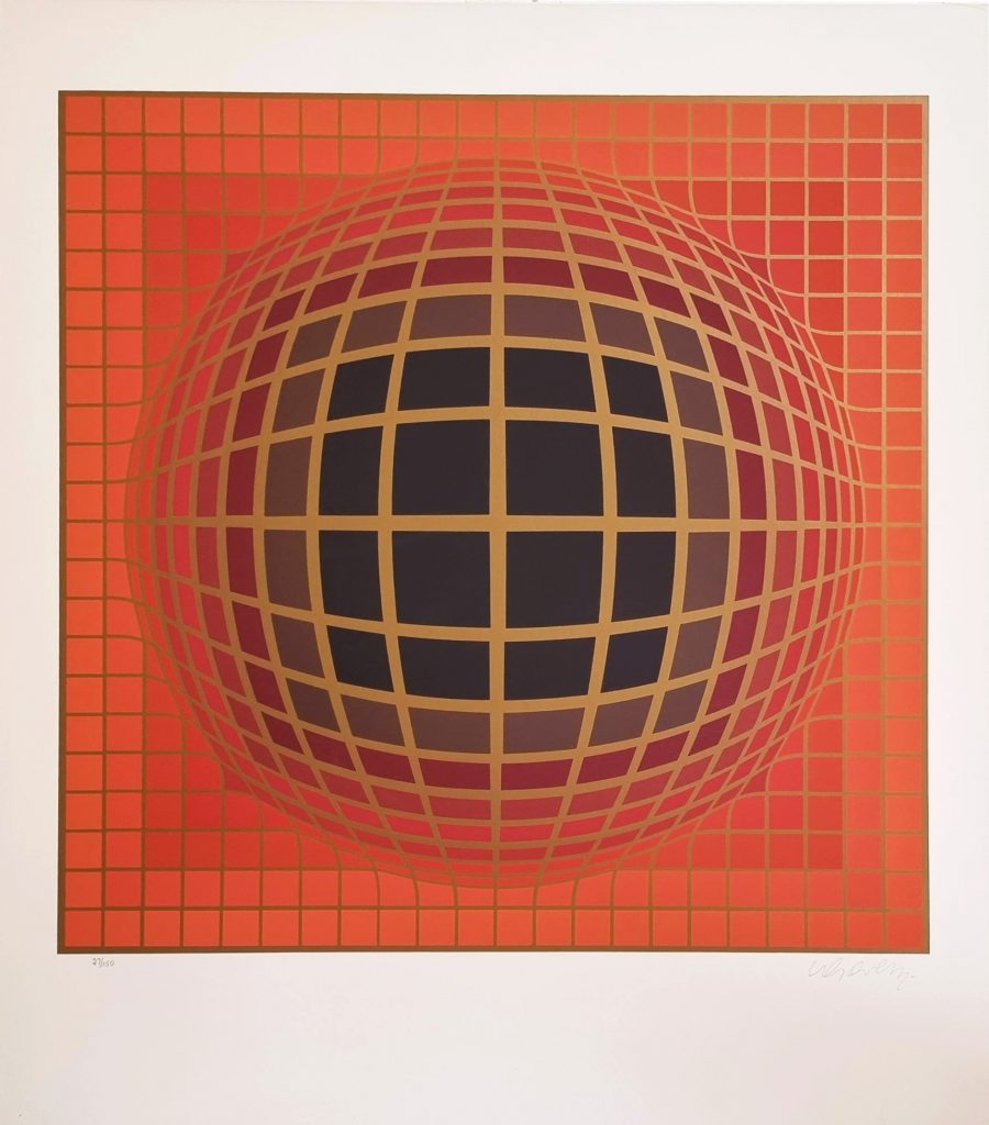 Domb B (Red) - Victor Vasarely