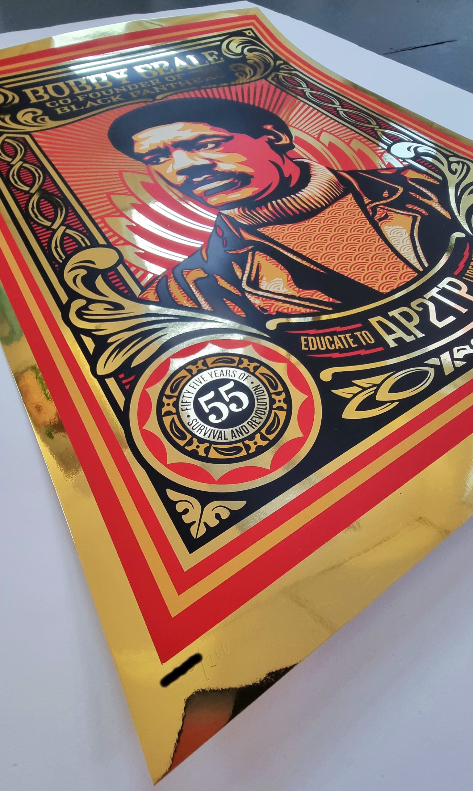 4 Color Screen print on Crane Cotton Letra