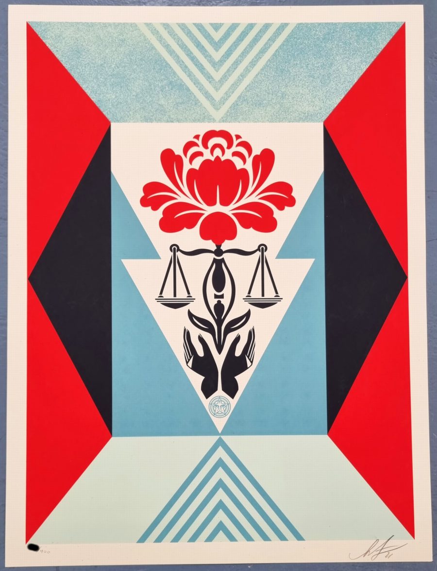 Cultivate Justice (Blue) - Shepard Fairey