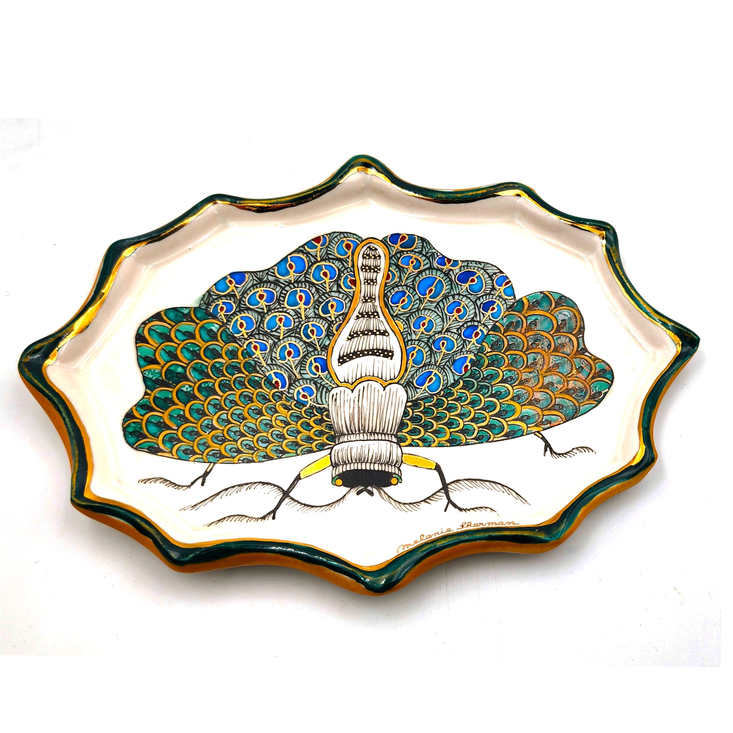 Vintage Moth IV (Wall Piece/Dish (handpainted)