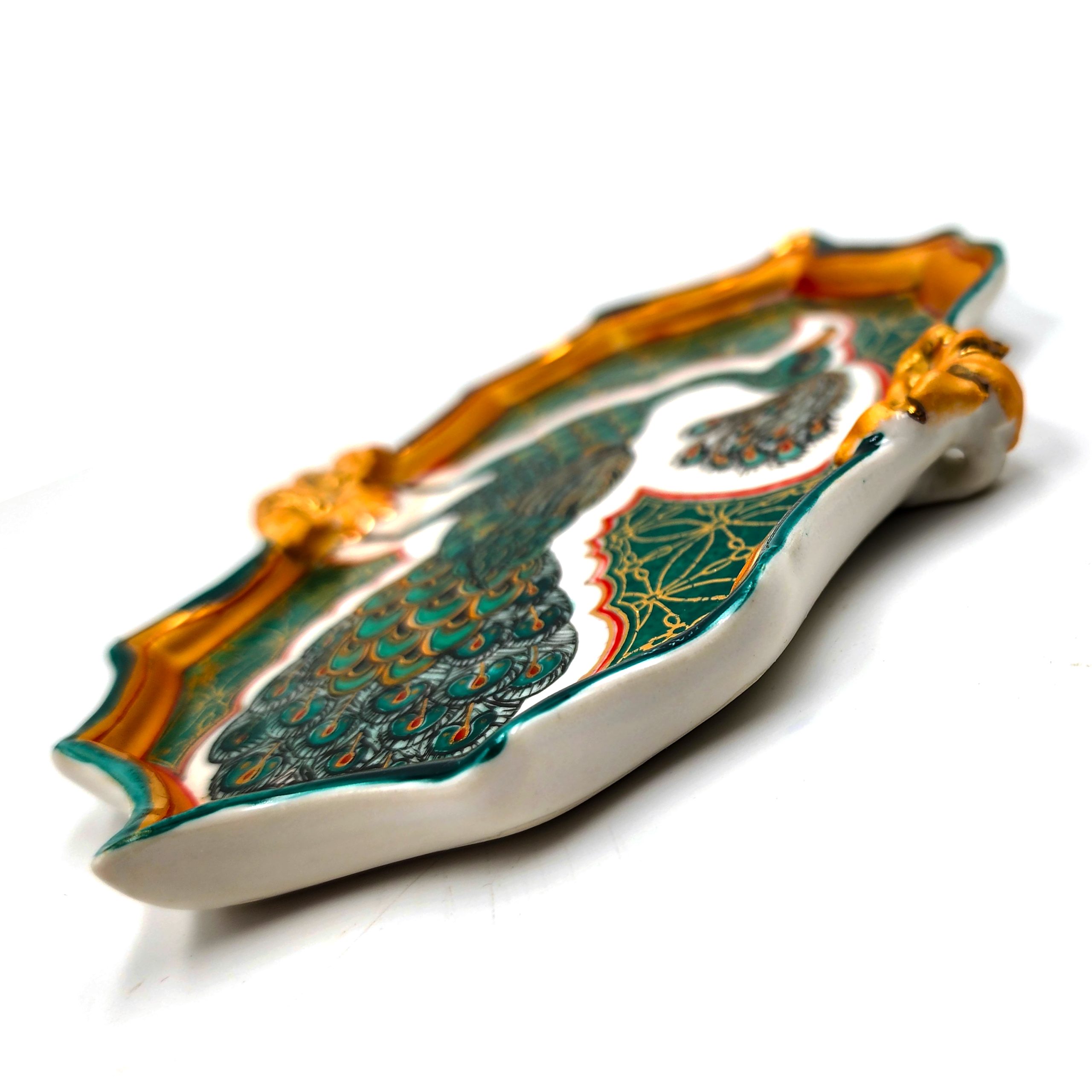 Vintage Peacock I (Wall Piece/Dish (handpainted)