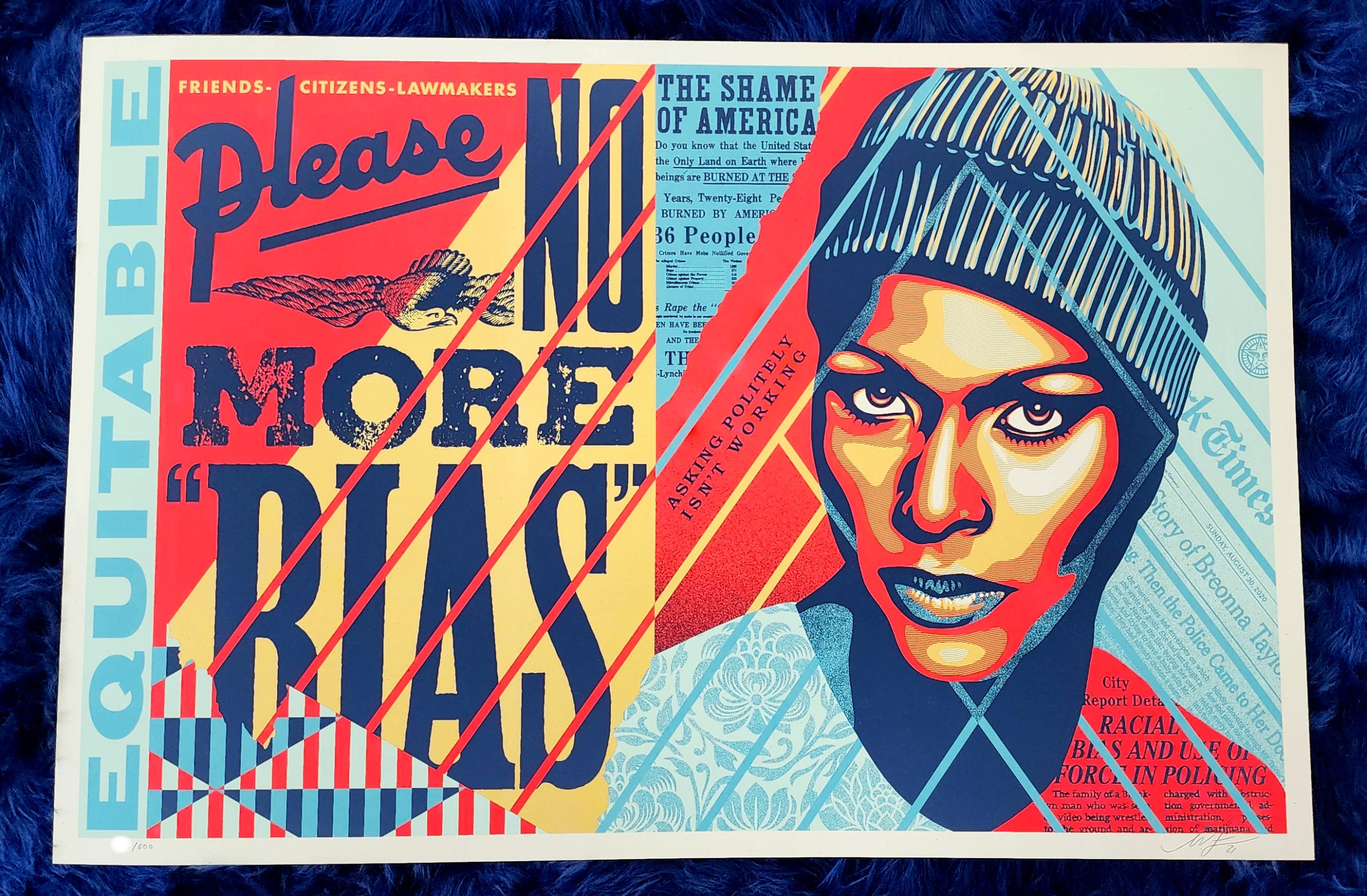 Screen print on thick cream Speckletone paper