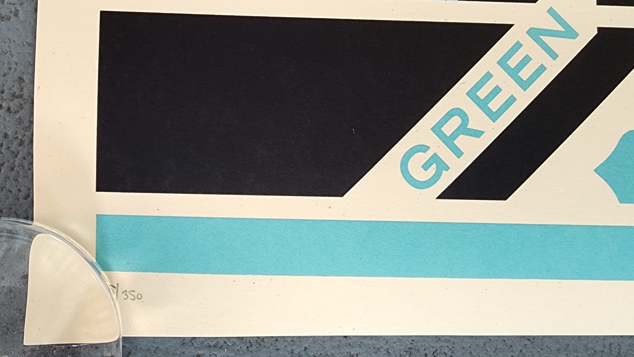 Screen print on thick cream Speckletone paper