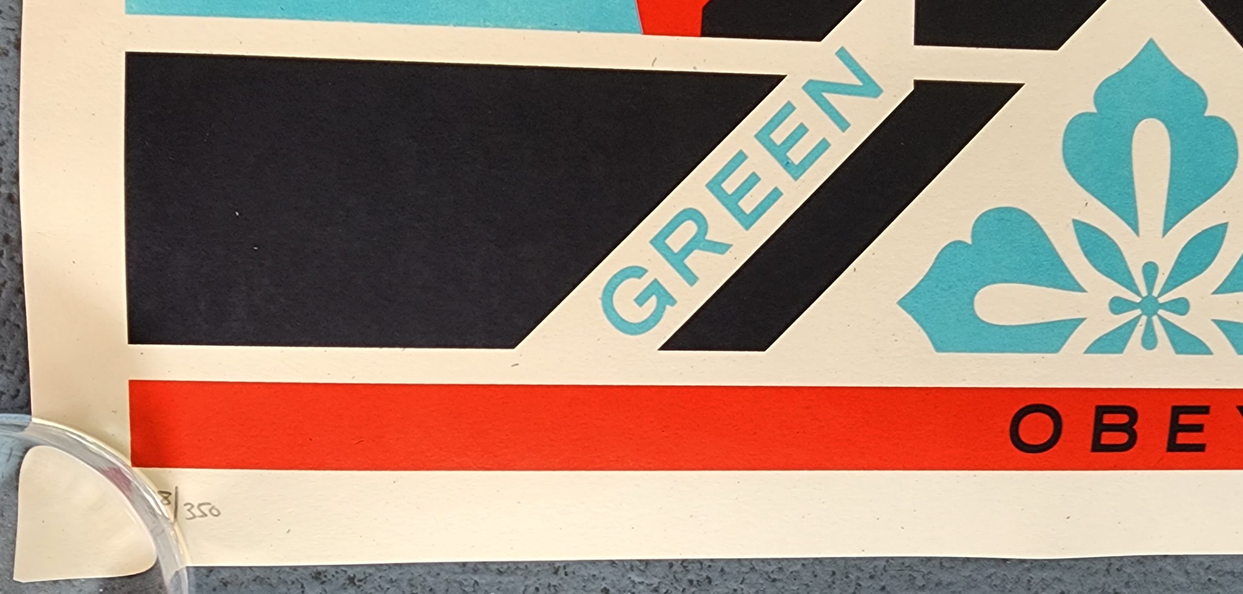 Screen print on thick cream Speckletone paper