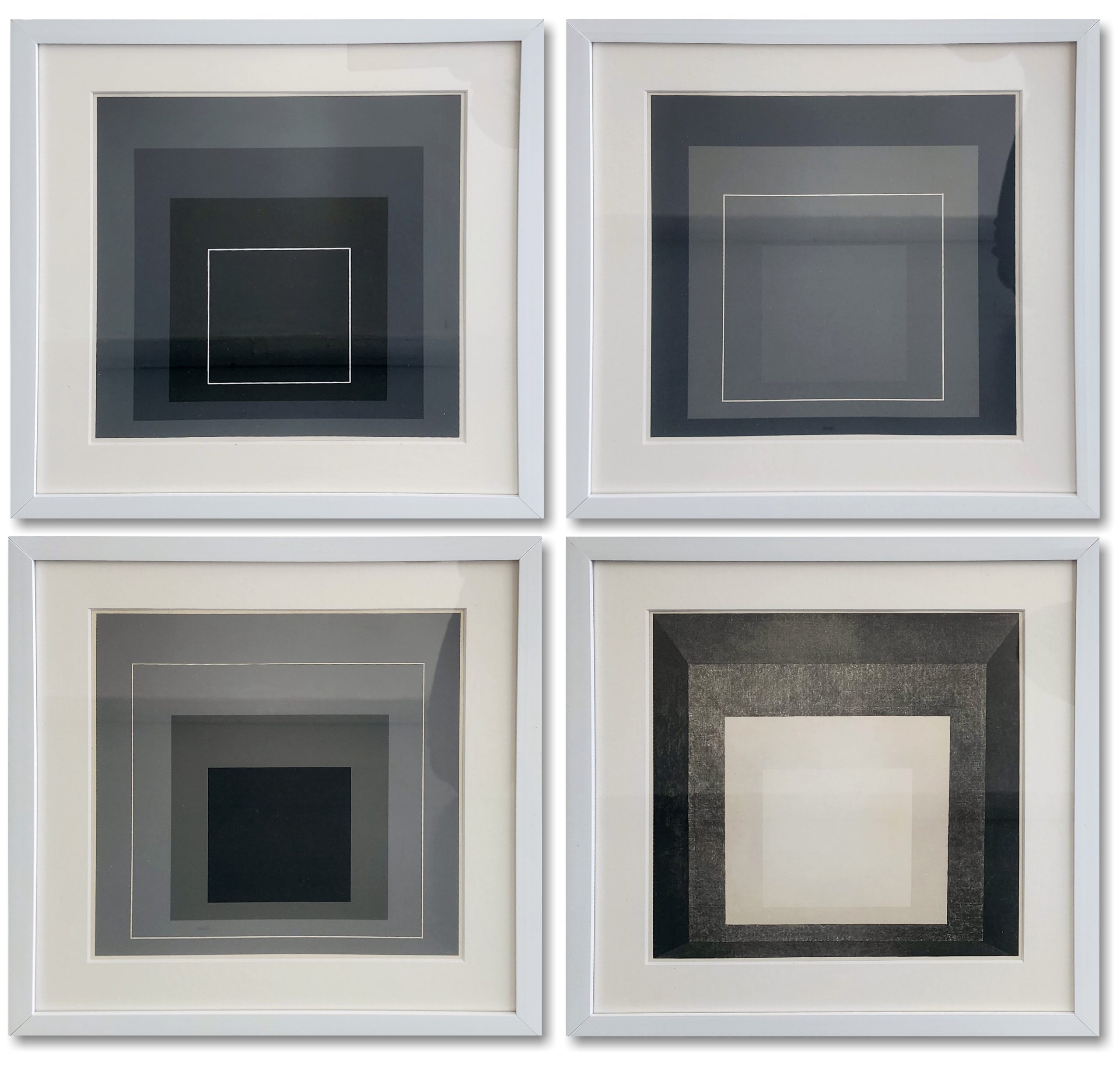 Homage to the Square (Hommage au Carre) - Set of Four (4) Screenprints - Josef Albers