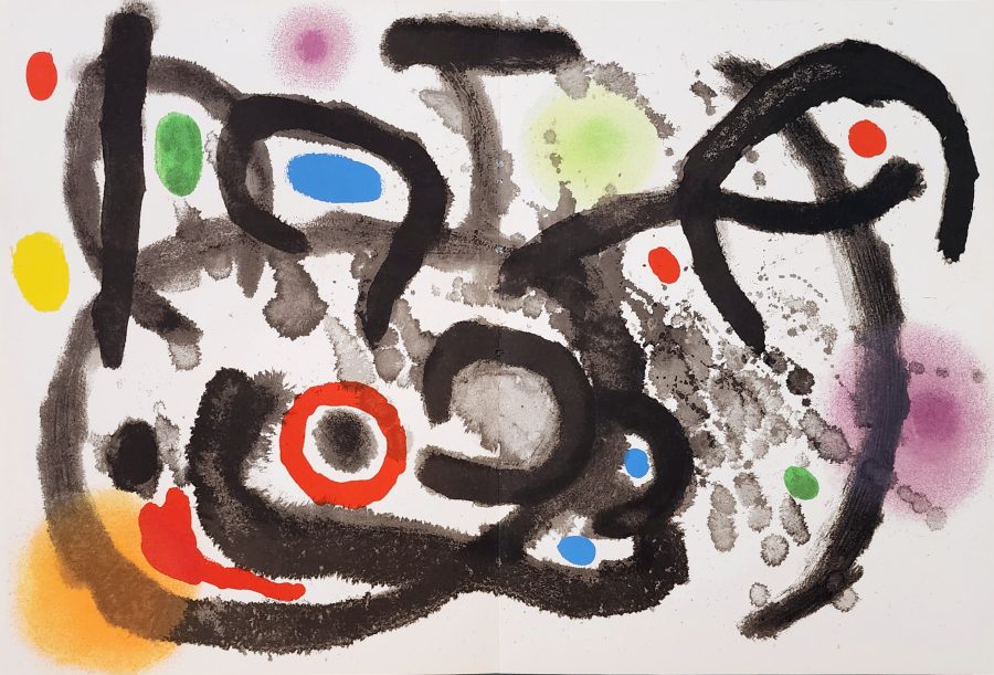 Lithographier Originale (one plate from Ceramique Murale pour Harvard) - Joan Miro