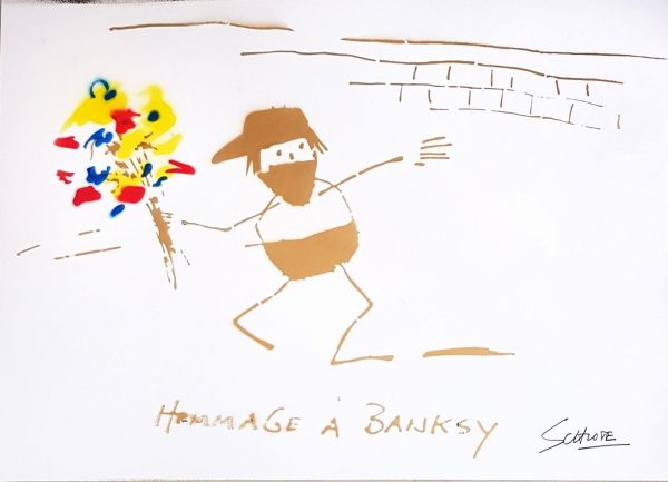 Hommage à Banksy (with yellow