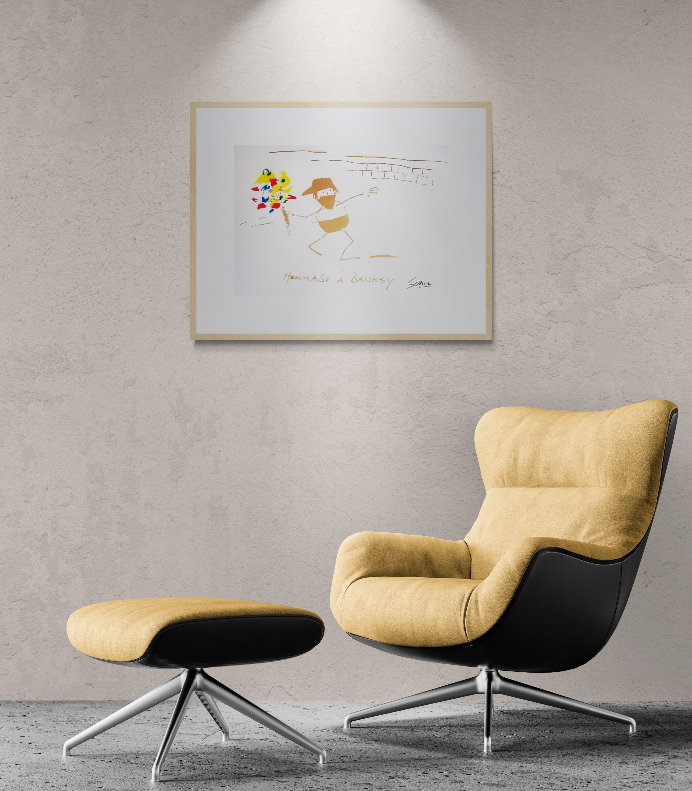 Hommage à Banksy (with yellow