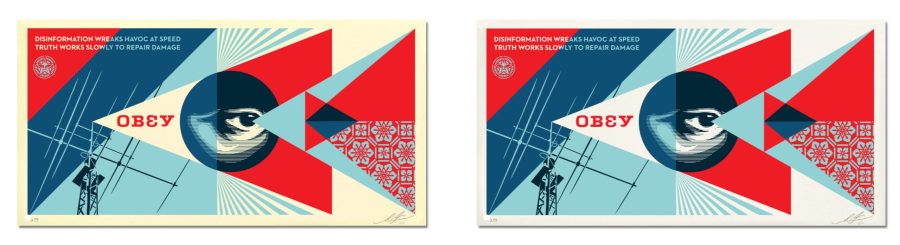 Disinformation Damage Set – Cream & White (Disinformation, Damage, Social Media, Politics, Credible Journalism)