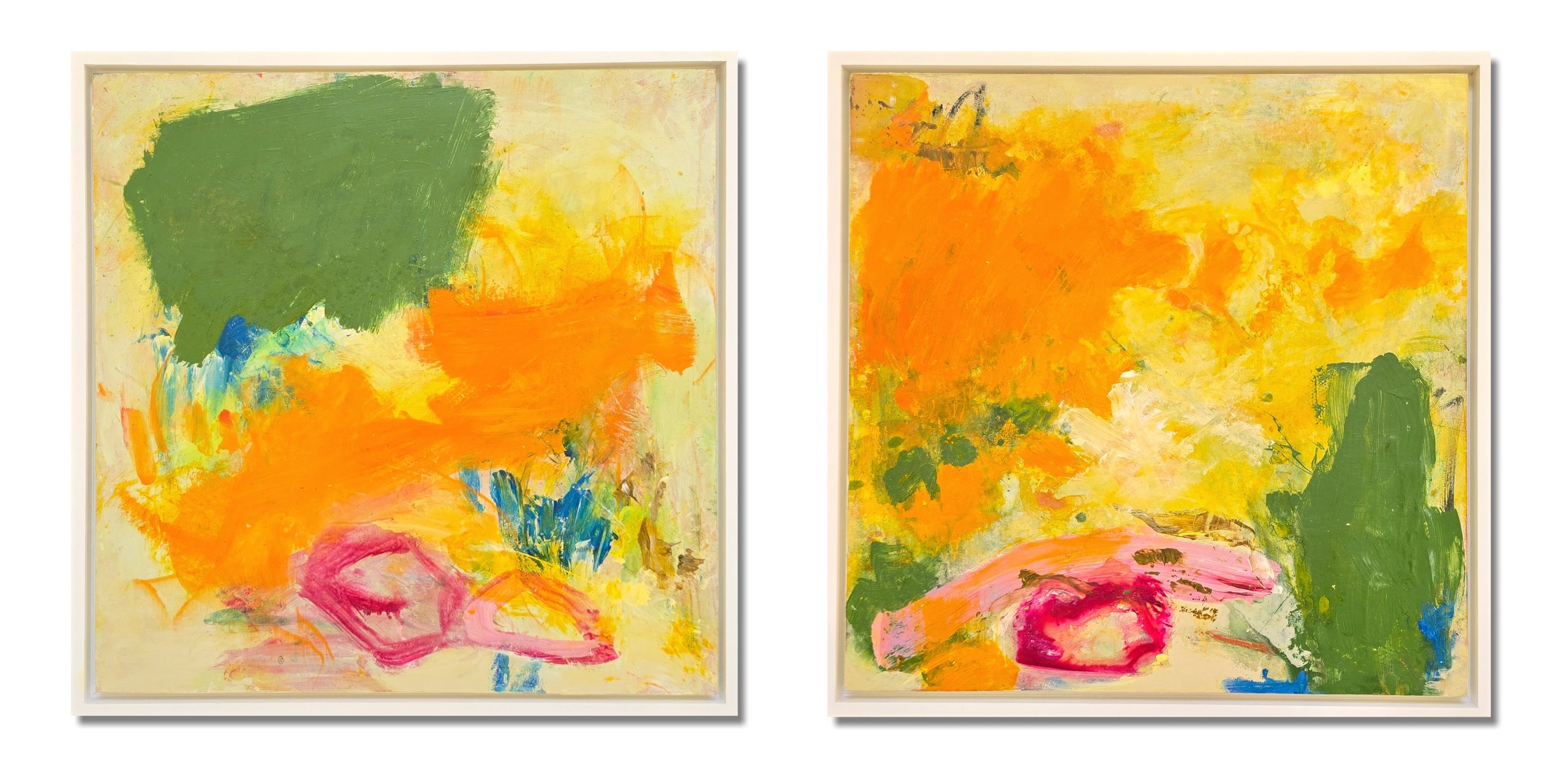 Bits of Magenta Dyptich - Katherine Bello